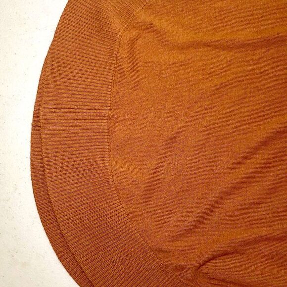 EXPRESS Terracotta Brown Raglan Sweater XS – Rounded Hem Cozy Fall Pullover - Picture 13 of 14